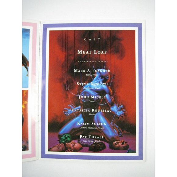 Meatloaf Bat Out of Hell II Back into Hell Folio Pamphlet 1993 Neverland - Picture 2 of 11